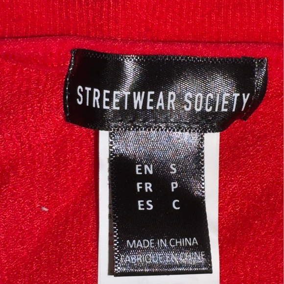 Streetwear Society Bold Red Cropped Tank Top Women’s Size Small - Picture 3 of 3